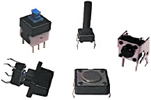 Switches - Tact, Rocker, Push type and Keypads