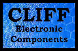 CLIFF Electronics logo with PCB background