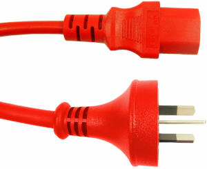 Red Australia IEC cord set