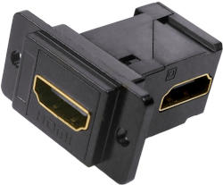HDMI female to female slim metal front or rear mounting feedthrough connector CP30753MBX1