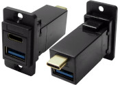 DualSLIM narrow plastic dual mounting feedthrough connectors