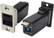 SLIM narrow metal front mounting feedthrough connectors