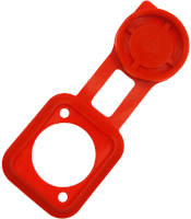 red XLR-format sealing gasket with cap