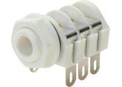 S2/BNB white mono switched jack socket. Panel mounting with solder tags. CL1223A