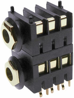 FCR12620: S4SA / SH / BBB × 2 / PCC / WNB jack socket