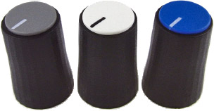 Plastic UK Stock Coloured Pointer 6mm Potentiometer Control Knob 