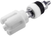 TP/6S short, white, single, terminal binding post CL159745