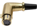 5 pin audio female right-angle XLR plug