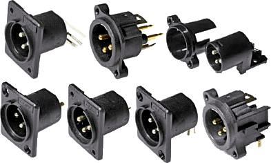 Male 3 Pin XLR sockets