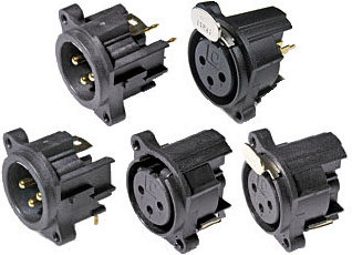 Compact 3 pin XLR sockets