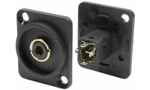 CP303100 Recess Plate with 6.35mm Vertical Stereo Jack Socket